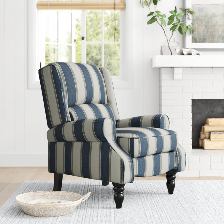 Gray and best sale white recliner